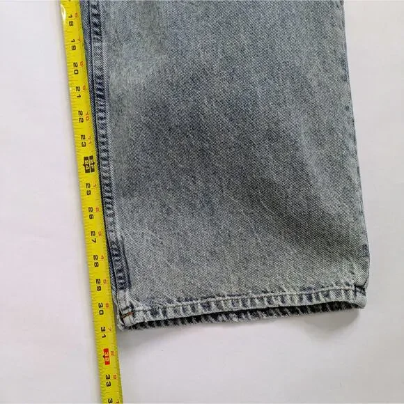 Motel Denim Jeans Womens W 28 L 34 Blue Wide Leg 100% Cotton Low Rise Rigid - Picture 8 of 11